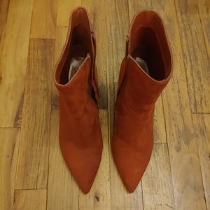 Forever 21 Burnt Orange Heel Booties